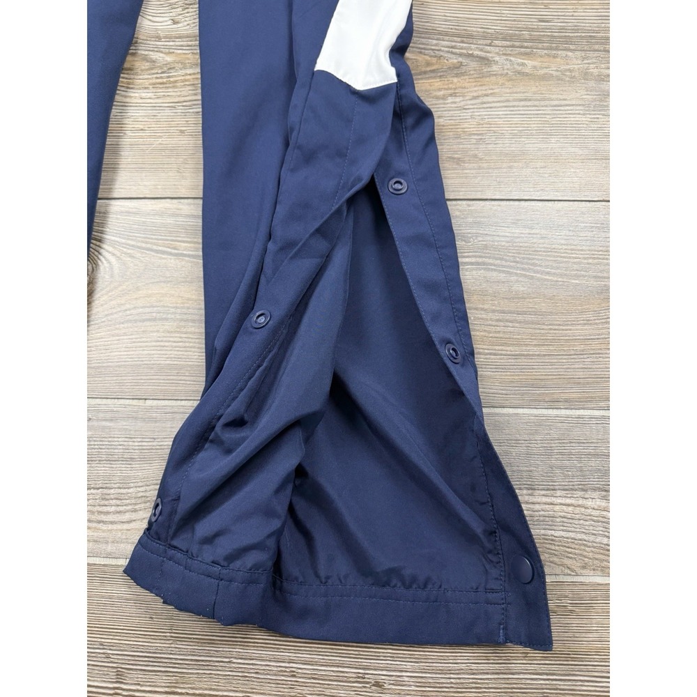 Nike Track Pants Mens Large Blue White Dri-Fit Athletic Snap Bottoms Warm Up Y2K - Picture 2 of 14